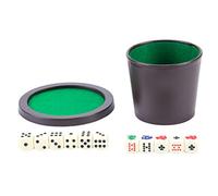 Jeux De Des - Gobelet Avec Couvercle, 6 Des Classiques Et 5 Des Poker | Accessoire Pour Yams, Poker Menteur Et Jeux De Societe - Gobelet Plastique Robuste, Rangement Integre, Des 6 Ans