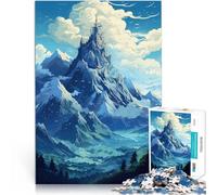 Jeux de détente Art des Montagnes Puzzles pour Adultes 1000 pièces 26x38cm avec Affiche et Feuille de Questions correspondantes à partir de 14 Ans