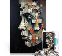 Jeux de détente Portrait de Visage en Puzzle Puzzle de 1000 pièces pour Adultes 38x52cm Cadeau d'anniversaire, Cadeaux, décoration Murale pour Les 14 Ans et Plus