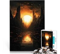 Jeux de détente Œuvre d'art représentant la Ligne d'horizon de la Ville Puzzle 1000 pièces pour Adolescents 38x52cm Renforcer l'amour Entre Les Couples Convient aux 14 Ans et Plus