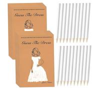 Jeux de douche nuptiale, 20 pièces devinez la robe, cartes de jeu douche nuptiale avec crayons 7 pouces-Style 1, jeux mariage