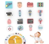 Jeux de fête d'anniversaire, 16 pièces Doljabi pour garçon symbolique Zhuazhou, cadeaux d'anniversaire, dessin animé, 1er jouets traditionnels Doljanchi pour bébé, cérémonie coréenne, cadeau pour béb