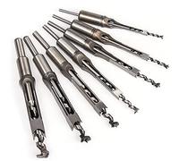 Jeux de forets, Foret à mortaise à trou carré Outils de forage 6-16 mm Outils de travail du bois Forets à trou carré hélicoïdal Tarière Ciseau à mortaiser Scie allongée