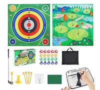 Jeux De Golf pour, Tapis De Jeu De Golf Double Face Épais pour, Tapis De Jeu De Golfs De Combat 150 X 150 Cm, Tapiss D'entraînement Intérieur Et Extérieur Et Ensemble De Clubs