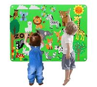 Jeux de la Ferme, Fuzzy Felt pour Plus de 3 Ans 40,98x29,49 Pouces Animal Felt Story Board Story Hanging Children Teaching Felt Board for Early Educational Toy
