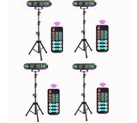 Jeux de Lumiere DJ - JAJALUYA Support De Lumières Avec Plusieurs Effets A LED - 2 boule disco et 14 LEDs 4PCS