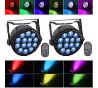 Jeux de Lumiere DJ - UKing Lumières de Fête 9 LED RGBW avec Télécommande - DMX Pour Concert Bar Disco - Pack de 2
