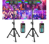 Jeux de Lumiere DJ - UKING Support De Lumières Avec Plusieurs Effets A LED - 2 boule disco et 14 LEDs- 2PCS