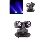 Jeux de Lumière Double Lyres Beam Wash 40W avec anneaux RINGS RGBW 4-en-1+2 x12 LEDs 5050 RGB 3-en-1