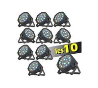 JEUX DE LUMIERE PACK DE 10 PARLED181 DMX PROOJECTEUR DMX PUISSANT PA DJ LED BAR CLUB ORCHESTRE CONCERT DISCO DISCOTHÈQUE SOIRÉE DJ