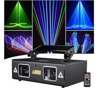 Jeux de Lumiere pour Soiree，Lumière Laser D'animation DJ Light, Stage Party 3D RVB Polychrome Avec DMX512, Son De Musique Et Télécommande for Fête De Mariage Disco Lights Bar Club Stage DJ Lighting