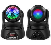 Jeux de Lumiere pour Soiree, U`King 30W Lumières disco Lyre LED Lumières principales mobiles de boule de disco à double face d-mx512 Éclairage de scène RGBW pour DJ Club Discothèque Bar Scène Soirée