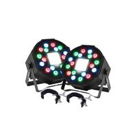 Jeux de lumières 2 PROJECTEURs PAR Party Sound & Light PARTY-PAR-STROBE, DMX 18LED AVEC Stroboscope 36 LED, Etriers, 2 crochets