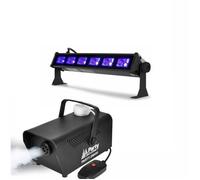 jeux de lumières MACHINE à FUMEE 400W + 1 LED-UVBAR6 soirée fluo garantie PA DJ LED MIX SONO BAR CLUB LASER ANNIVERSAIRE FITNESS