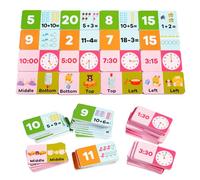 Jeux de Mathématiques CE1 - Jouet Éducatif STEM en Bois | Développement des Compétences en Calcul, Lecture de l'Heure et Reconnaissance des Mots pour de 6 à 8 Ans
