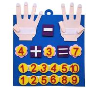 Jeux de mathématiques, chiffres de doigts en feutre, jouet mathématique pour enfants, mignon et amusant, jouets comptage avec boucle suspension, jouets d'apprentissage vibrants, activités d'app