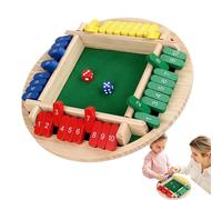 Jeux de mathématiques de table de plateau en bois, fermez le jeu de dés - Jeu de plateau de pub classique,Jeux de société portables, jeu de table éducatif en bois pour fêtes d'anniversaire, pubs