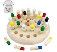 Jeux de Mémoire en Bois, Jeu Montessori 4 Ans Jeu de Plateau Jeu Echec Bois