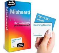Jeux de Musique hilarante Carte Misheard Jeux de Musique pour Adultes et Adolescents Uess la Chanson ou L'Artiste avec 500 Non-Sens lyrique Cartes Jeux de Cartes de Famille