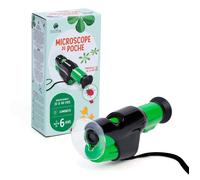 Jeux de nature et d'observation - Nature & Découvertes : Microscope de poche lumineux grossissement 40X pour enfants - Vert