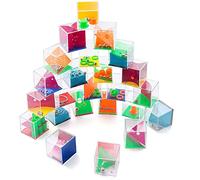 Jeux de Patience pour Enfants, Comius Sharp 24 Pcs Mini Casse-Têtes Casse Tête Cube à Billes Jouets, Balance Boxes Labyrinthe Puzzle Jouet, Convient aux Adultes et aux Enfants