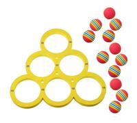 Jeux de Piscine avec Score pour Adultes, Jouets de Piscine flottants EVA avec 12 balles à Lancer colorées pour fête Natation