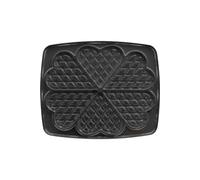 Lagrange – Jeu de plaques Super 2, antiadhésives pour 6 gaufres cœur 030522 Noir