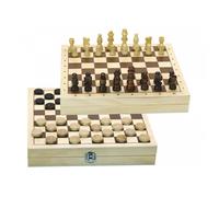 Jeux de plateau - L'ARBRE A JOUER - Jeux de dames et d'échecs - Coffret en bois - Mixte - 6 ans et plus