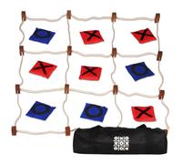 Jeux de plein air géants Tic Tac Toe pour enfants et adultes, 1,2 m x 1,2 m, grand jeu familial dans le jardin, sans assemblage, jeu d'intérieur et d'extérieur, jeux de pelouse géants portables