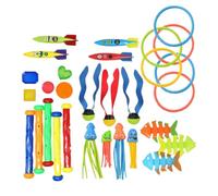 Jeux De Plongée Dans La Piscine - Jouets Plongée | Bagues Et Bâtons Colorés De Plongée | Bandits Et Gemmes Du Trésor De Frottement | Jeux De Plongée Pour La Piscine P