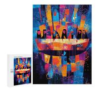 Jeux De Puzzle Pour Adultes 500 PCS The Last Supper Reinterpreted - Abstract Geometric Expressionism Jeux De Puzzle Pour Adultes, Jeux Familiaux, Anti-stress, Cadeaux D'anniversaire Et De Noël Uniques