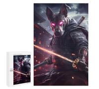 Jeux De Réflexion pour Adolescents 1000 PCS Dog Basset Hound Samurai Warrior Puzzle, Jeu De Réflexion, Cadeau d'anniversaire, Activités Amusantes À La Maison, 1000 PCS