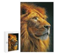 Jeux De Réflexion pour Adolescents 1000 PCS Majestic Lion Portrait Puzzle, Jeu De Réflexion, Cadeau d'anniversaire, Activités Amusantes À La Maison, 1000 PCS