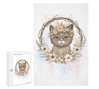 Jeux De Réflexion pour Adolescents 1000 PCS Watercolor Baby Cat Kitten Puzzle, Jeu De Réflexion, Cadeau d'anniversaire, Activités Amusantes À La Maison, 1000 PCS