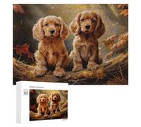 Jeux De Réflexion pour Adolescents 300 PCS American Cocker Spaniel Puzzle, Jeu De Réflexion, Cadeau d'anniversaire, Activités Amusantes À La Maison, 300 PCS