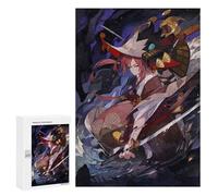 Jeux De Réflexion pour Adolescents 300 PCS Anime Girl with Sword and Dragon Puzzle, Jeu De Réflexion, Cadeau d'anniversaire, Activités Amusantes À La Maison, 300 PCS