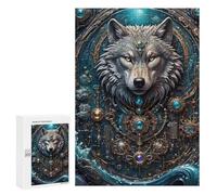 Jeux De Réflexion pour Adolescents 300 PCS Astral Guardian Wolf Puzzle, Jeu De Réflexion, Cadeau d'anniversaire, Activités Amusantes À La Maison, 300 PCS