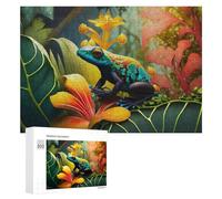 Jeux De Réflexion pour Adolescents 300 PCS Blue Dart Frog Puzzle, Jeu De Réflexion, Cadeau d'anniversaire, Activités Amusantes À La Maison, 300 PCS