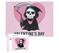 Jeux De Réflexion pour Adolescents 500 PCS Grim Reaper Valentines Day Puzzle, Jeu De Réflexion, Cadeau d'anniversaire, Activités Amusantes À La Maison, 500 PCS