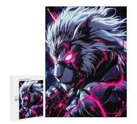 Jeux De Réflexion pour Adolescents 500 PCS Lion Warrior Digital Art Animal Puzzle, Jeu De Réflexion, Cadeau d'anniversaire, Activités Amusantes À La Maison, 500 PCS