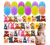Jeux de remplissage d'oeufs de Pâques - Panier animal en peluche en peluche rembourré - Panier de remplissage d'oeufs de pâturage décoration de Pâques pour les jeux de chasse aux , prix