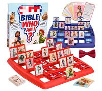 Jeux de société Devinez la Bible Qui Je suis, 24 Cartes de Personnages sacrés Classiques avec des Histoires et des versets de Vie, Jeu de devinettes Amusant en Famille for Les familles(1pcs)