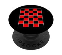 Jeux de société drôles en Damier Noir et Rouge pour Homme PopSockets PopGrip Adhésif