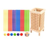 Jeux De Société En Bois - Jeu De Dés À Compter, Compter Le Jouet Mathématique | Ju De Société En Bois Éducatif Avec Une Formation Motrice Fine, Le Développement De La Logique, Le Ju D'équipe Pour Le