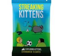 Exploding Kittens : Streaking Kittens Extension - Jeu de Cartes Hilarant & Explosif Adultes et Enfants dès 7 Ans - 15 Nouvelles Cartes - Jeu de Société 2 à 6 Joueurs - 15 Min - en Français
