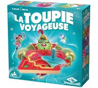 Buzzy Games – Jeu de société La Toupie Voyageuse – Dès 6 ans, famille, défis et dextérité
