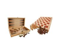 Jeux de société - LEGLER - Jeux classiques 3 en 1 - Coffret en bois - 4 jeux inclus - Pour enfants et adultes