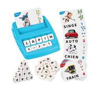 Jeux de Société - Lettre Scrabble - Éducatif 2 en 1 - Pour enfants 3-8 ans - Bleu Clair