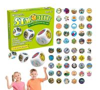 Jeux De Société Pour - Acrylique 2×2cm | Jeu De Dés De Narration Éducatif | Jeu De Table Créatif Pour L’éducation Précoce | Pour La Pensée Logique, L'imagination, Une Activité D'apprentissage