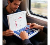 Jeux de Société pour Adultes - Jouet de Bataille Navale Portable Imprimé en 3D,Jeux de Table avec Design de Livre et Stockage Magnétique pour Navires de Guerre | pour Adultes Famille Voyage